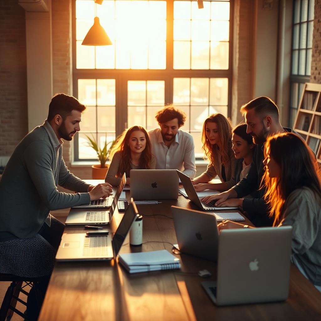 Entrepreneurs working together